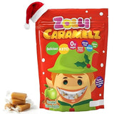 Zolli Caramelz Sugar-Free Candy - Creamy, Chewy, Dye-Free, Keto & Diabetic-Friendly Healthy Candy, Dentist-Approved Treats for Kids (Caramel Green