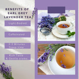 Ceremonie Earl Grey Lavender Tea - Rich Black Tea Infused With Touch of Lavender & Bergamot Essence - Gentle, Light-Bodied, Kosher & Aromatic