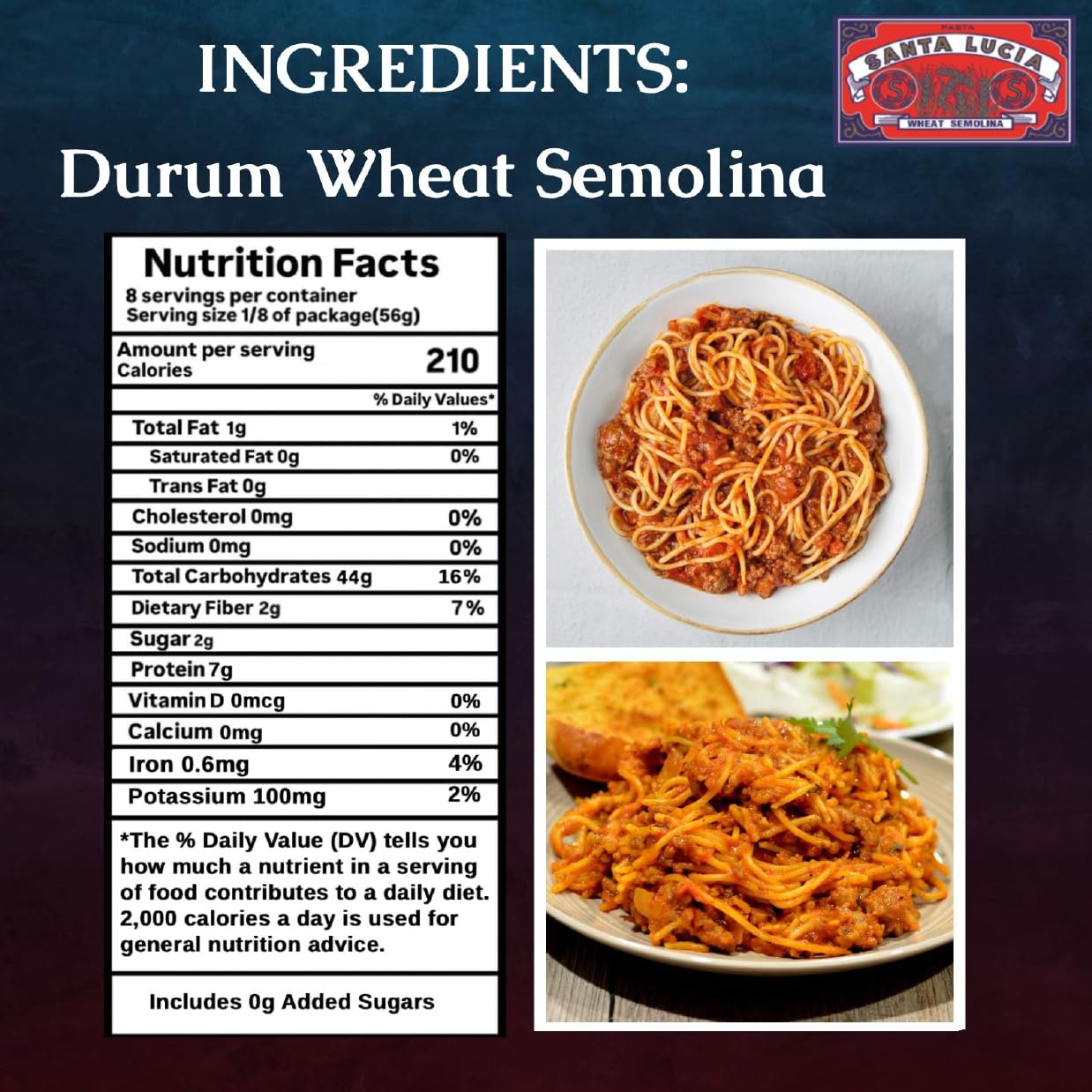 Pasta Santa Lucia Spaghettini, Pack Of 10 (16 Oz Each), Authentic Italian Thin Spaghetti, 100% Durum Wheat Semolina, Non-GMO, 100% Vegan, Fast 5
