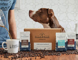 Grounds & Hounds Three Blend Starter Kit - Ground, 100% Organic Coffee Variety Pack, Bulk Ground Coffee, Includes Three 6oz Bags of Our Most Popular
