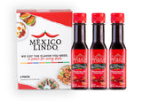 Mexico Lindo Picante Negra Xxxtra Hot Sauce | Scoville Unit Level 80,000 | Sugar Free | 5 Fl Oz Bottles (Pack of 3)