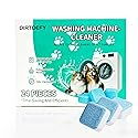 DIRTDEFY Washing Machine Cleaner Tablets, Deep Descaler Removes Pet Hair, Urine, Odor & Residue, 24 Septic-Safe Tablets for Top Load, Front Load & HE
