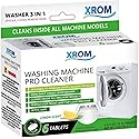 XROM Plant Based, Washer Cleaner And Descaler, Removes Odors, Limescale & Detergent Build-Up, Removes Hard Water Stains, For Front and Top Load, 6 Per