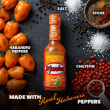 El Yucateco Habanero Chiltepin, Hot Sauce, Authentic Mexican Chile Habanero Sauce, 4 fl oz (120 ml), Gluten Free (Pack of 2)