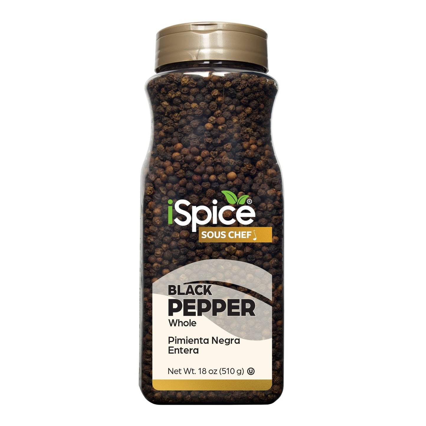 iSpice | Black Pepper Whole | 18 oz | Bulk Size | Gourmet Spice | Kosher