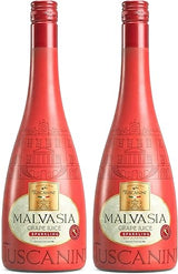 Tuscanini Italian Sparkling Malvasia Grape Juice, 25.4 oz (2 Pack) | Non-Alcoholic Celebration Drink | Elegant Champagne Bottle | Imported from Italy