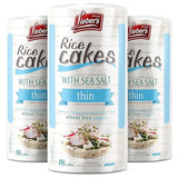 LIEBERS Snack Sea Salt Rice Cakes, Dairy Free, Wheat Free, Gluten Free, And Vegan options Kosher Certified, (3-Pack)