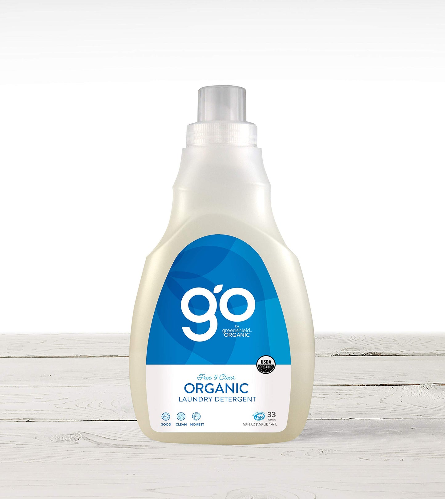 GreenShield Organic USDA Certified Organic Laundry Detergent, Free and Clear, 100 Ounce