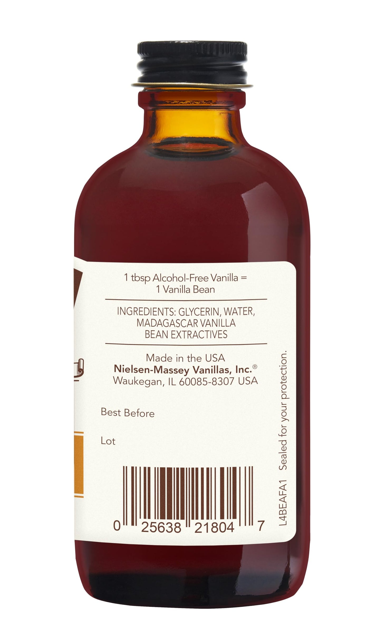 Nielsen-Massey Alcohol-Free Madagascar Vanilla for Baking and Cooking, 4 FL OZ