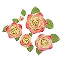 Global Sugar Art Exquisite Rose & Leaf Edible Sugar Cake Flowers Kit, Yellow with Rose by Chef Alan Tetreault
