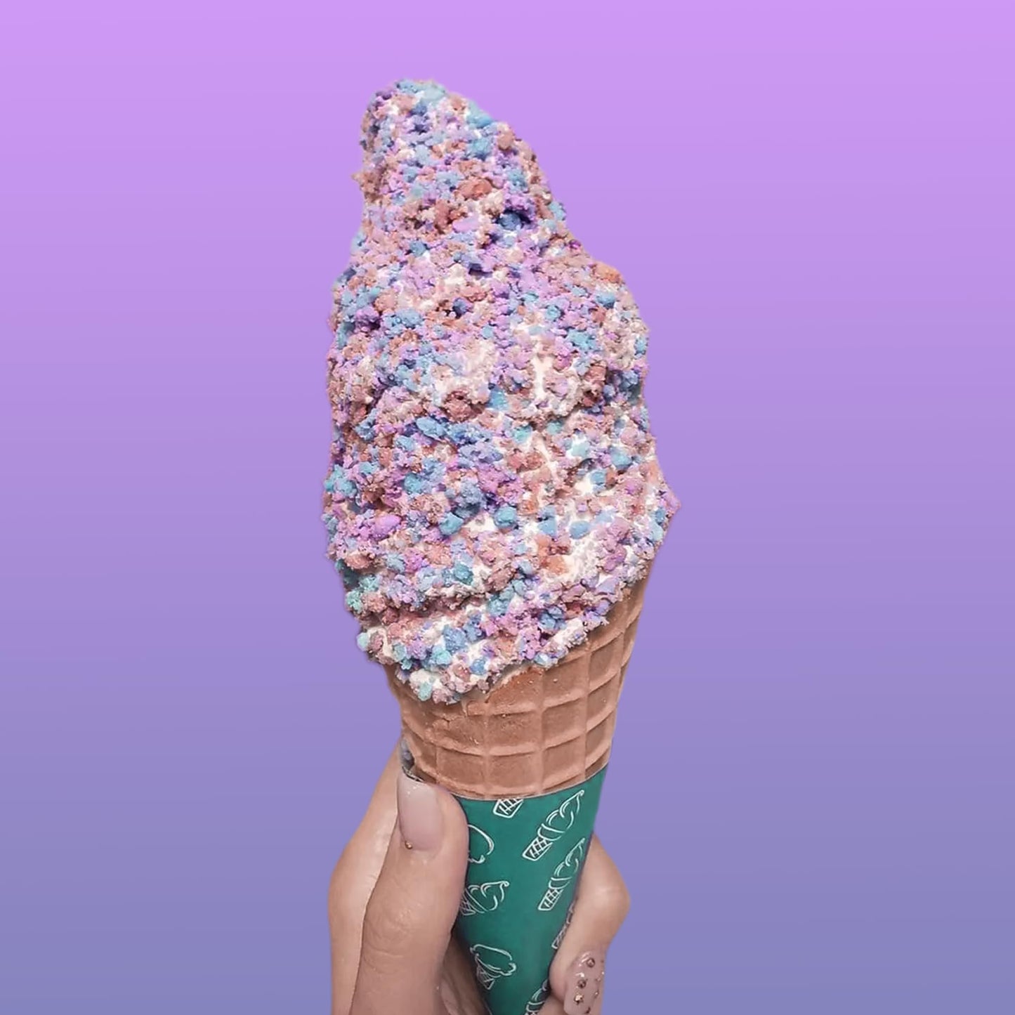 Birch & Meadow 2 Cups of Cotton Candy Crunch, Ice Cream Topping, Dessert Topper
