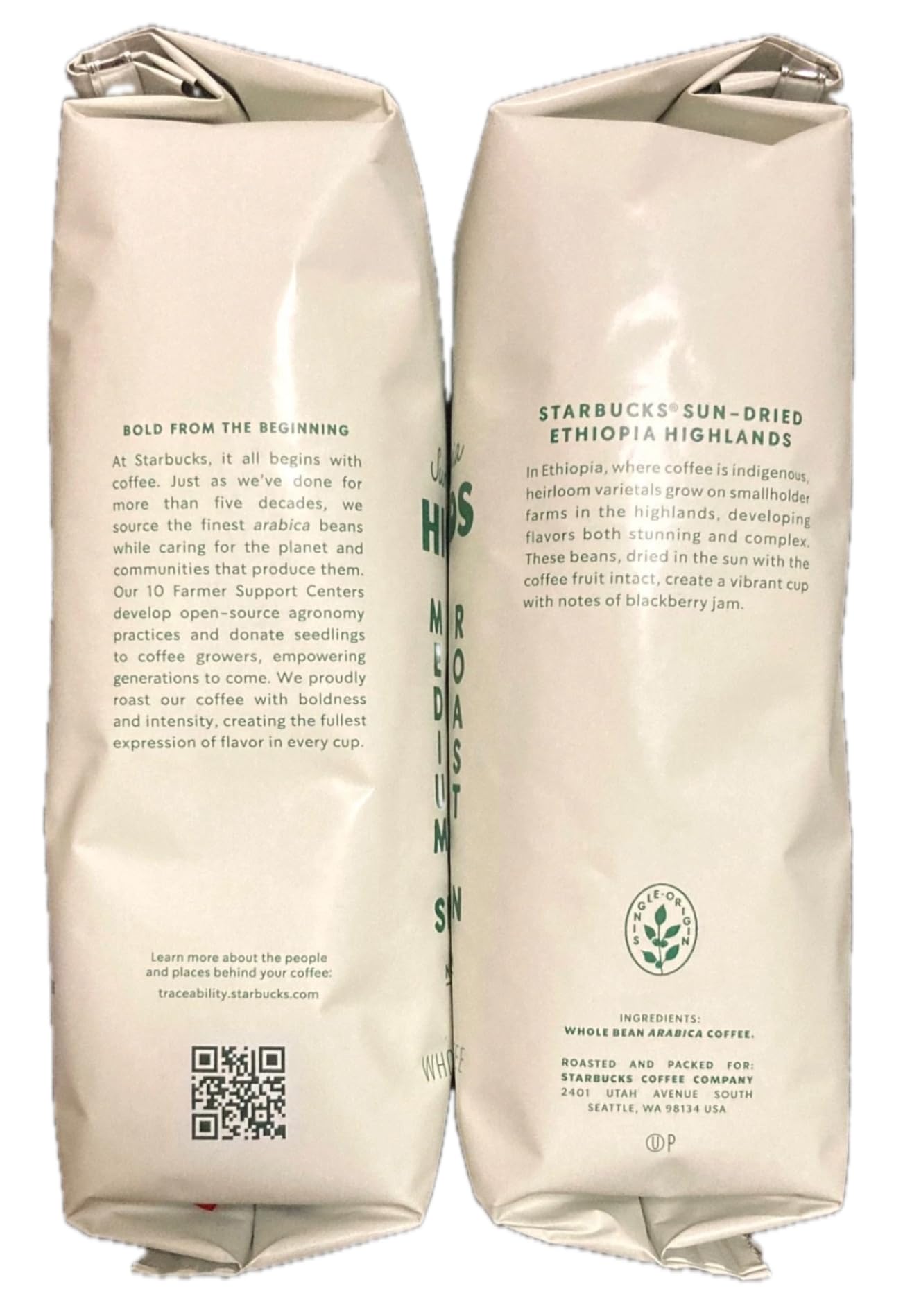 Starbucks Whole Bean, Ethiopia, 16 Ounces (Pack of 2)