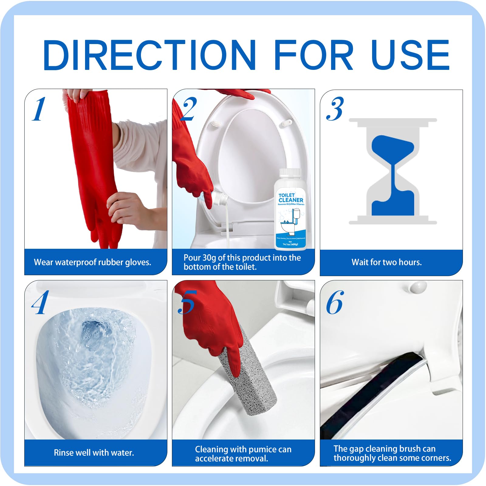NLXCXUCY 9Pcs Pumice Stone Toilet Bowl Cleaning Brush Set with Long Cleaning Gloves Crevice Brush Powerfully Cleans Stain Hard Water Ring Calcium