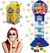 Fruidles - Coin Operated Bubble Gum Machine and Toy Bank -10.50" Inch Tall Spiral Fun Candy Machine Dispenser includes 150 Gum Balls - Great Gift Toys