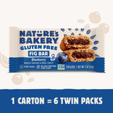 Nature’s Bakery Gluten Free Fig Bars, Blueberry, Real Fruit, Vegan, Non-GMO, Snack Bar, 1 Box With 6 Twin Packs (6 Twin Packs)