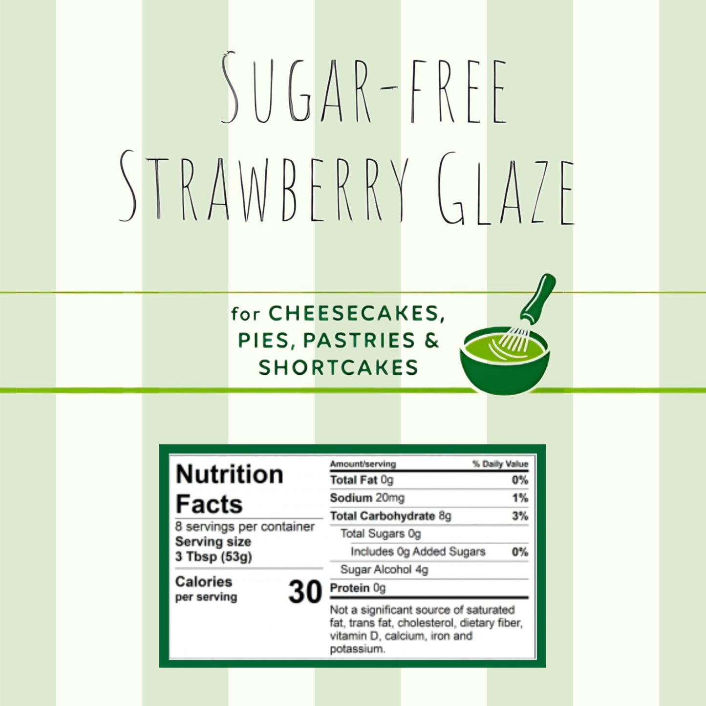 Concord Foods Sugar-Free Strawberry Glaze, Make with Fresh Organic for Shortcake Pie Filling Cheesecakes Puddings Desserts, 15 oz, 2-Pack