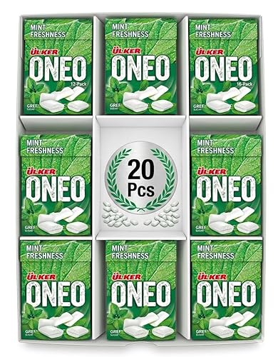 Ceres Gourmet Sugar Free Spearmint Chewing Gum with Xylitol, Liquid Center Filled Mint Gum, Refreshing Mint Flavor Gum Packs, 1 oz x 20 Boxes