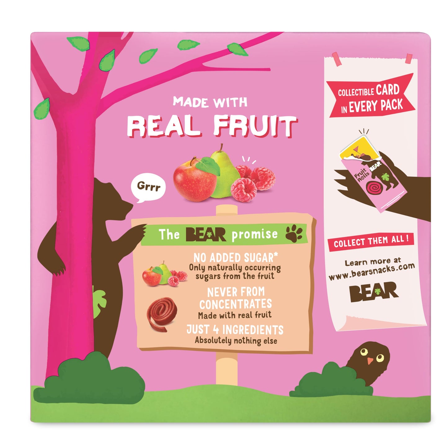 BEAR Raspberry Fruit Yo Yo's 5 Count, .7 OZ