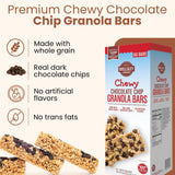 Wellsley Farms Chewy Chocolate Chip Granola Bars - No High-Fructose Corn Syrup - Vegetarian - Whole Grain Granola Bars - 110 Calories Per Bar