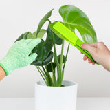 RRUAAZIW 10 Pcs Plants Cleaning Set Plant Leaf Cleaner Leaf Cleaning Tongs with Reusable Microfiber Gloves and Flower Pruning Shears for House