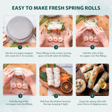 Soeos Rice Paper, 3 Pack, 102 Sheets, Round, 22cm