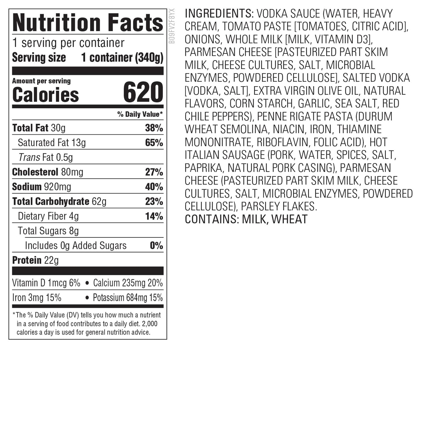Whole Foods Market, Meal Penne Alla Vodka, 12 Ounce