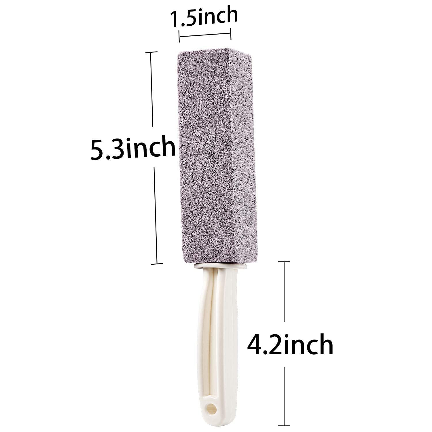 Honoson Pumice Stones for Cleaning with Handle Pumice Sticks for Removing Toilet Bowl Ring, Bath, Household, Kitchen(10 Packs)
