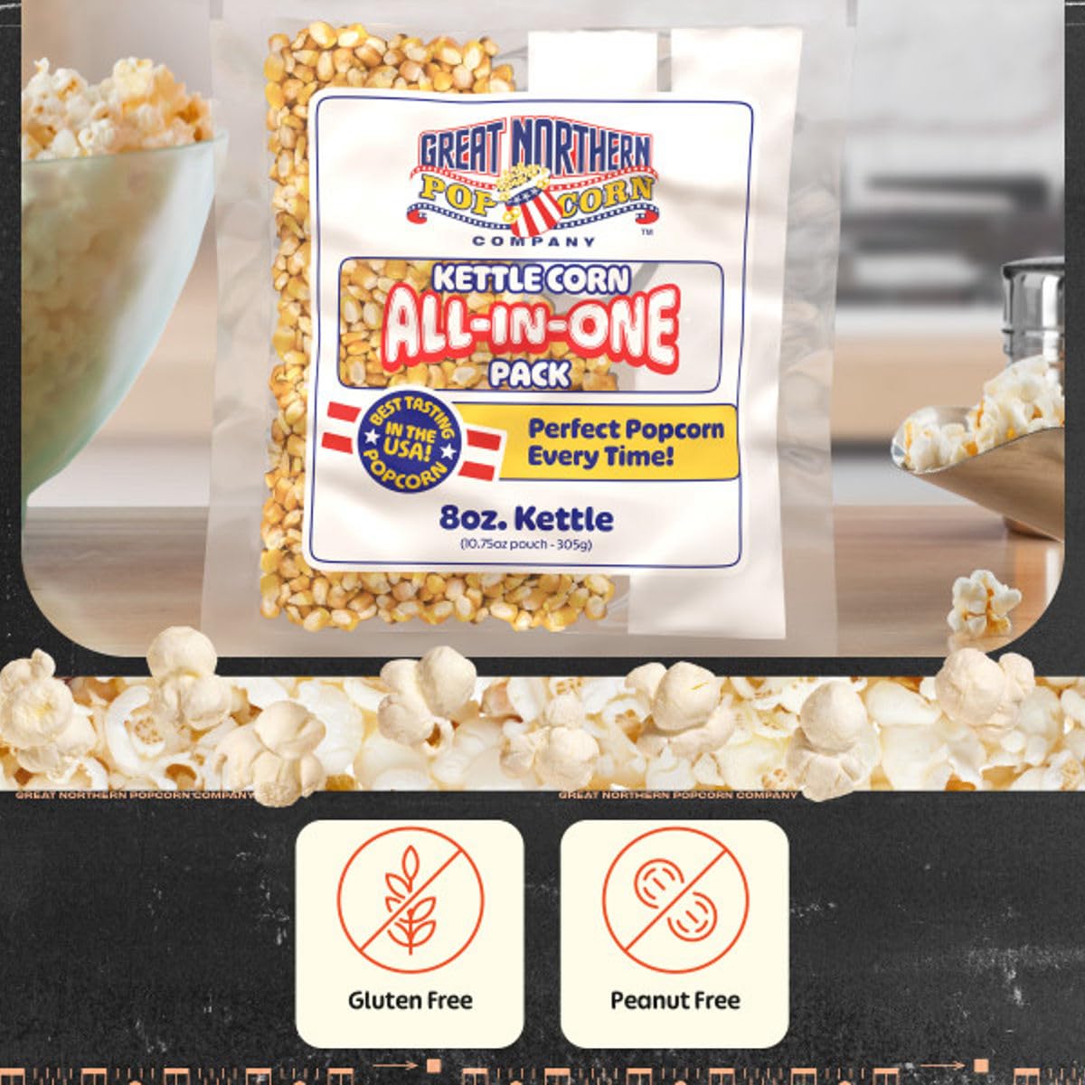 8oz Kettle Corn Machine Popcorn Packets - 5-Pack Pre-Measured