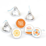 Big Dot of Happiness Here Comes The Son Small Party Stickers, Boy Boho Baby Shower Round Candy Favors, Labels Fit Chocolate Candy (1 Sheet of 108)