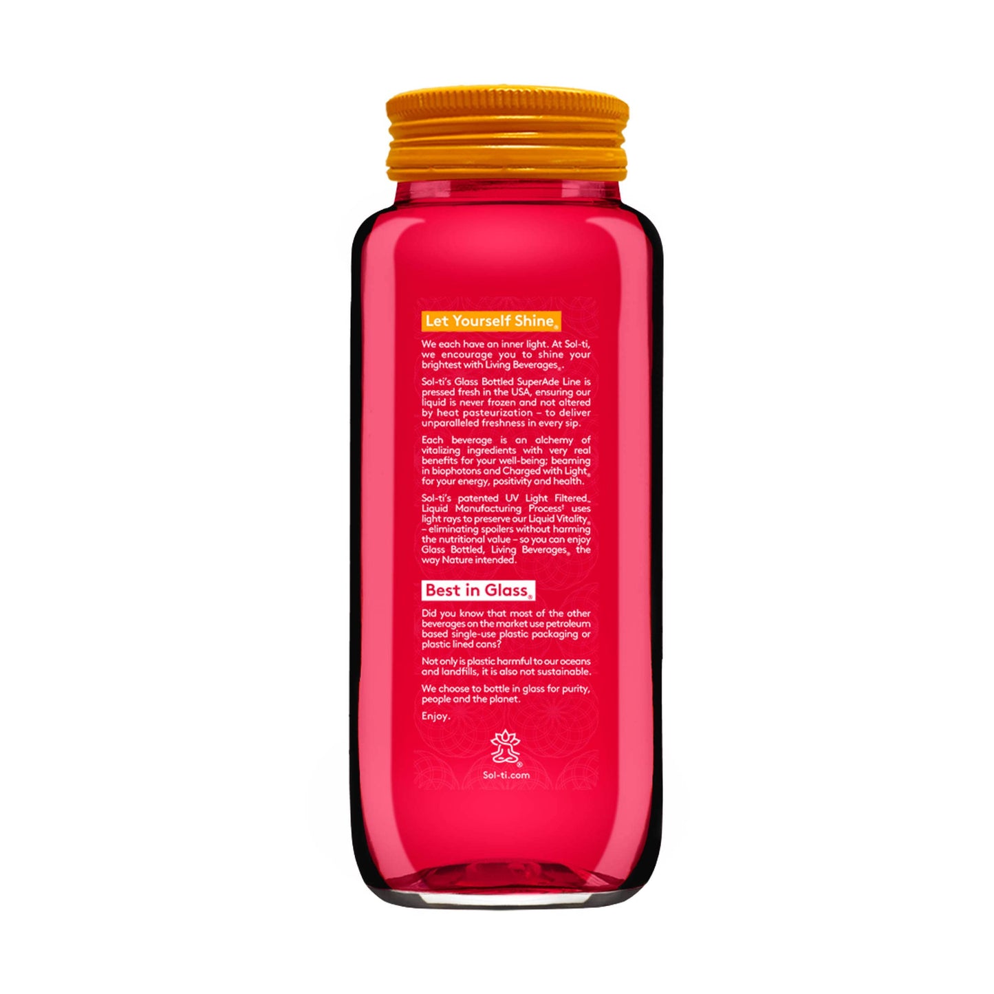 SOL TI Organic Dragon Fruit SuperAde Drink, 14.9 FZ