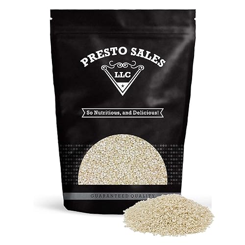 Sesame Seeds, Hulled, Blanched, Delectable, Yummy, Rich, Flavorful, Delicious, Nutty Flavor, Super Baking Useful, High Nutrition, Packed in a 2 lbs