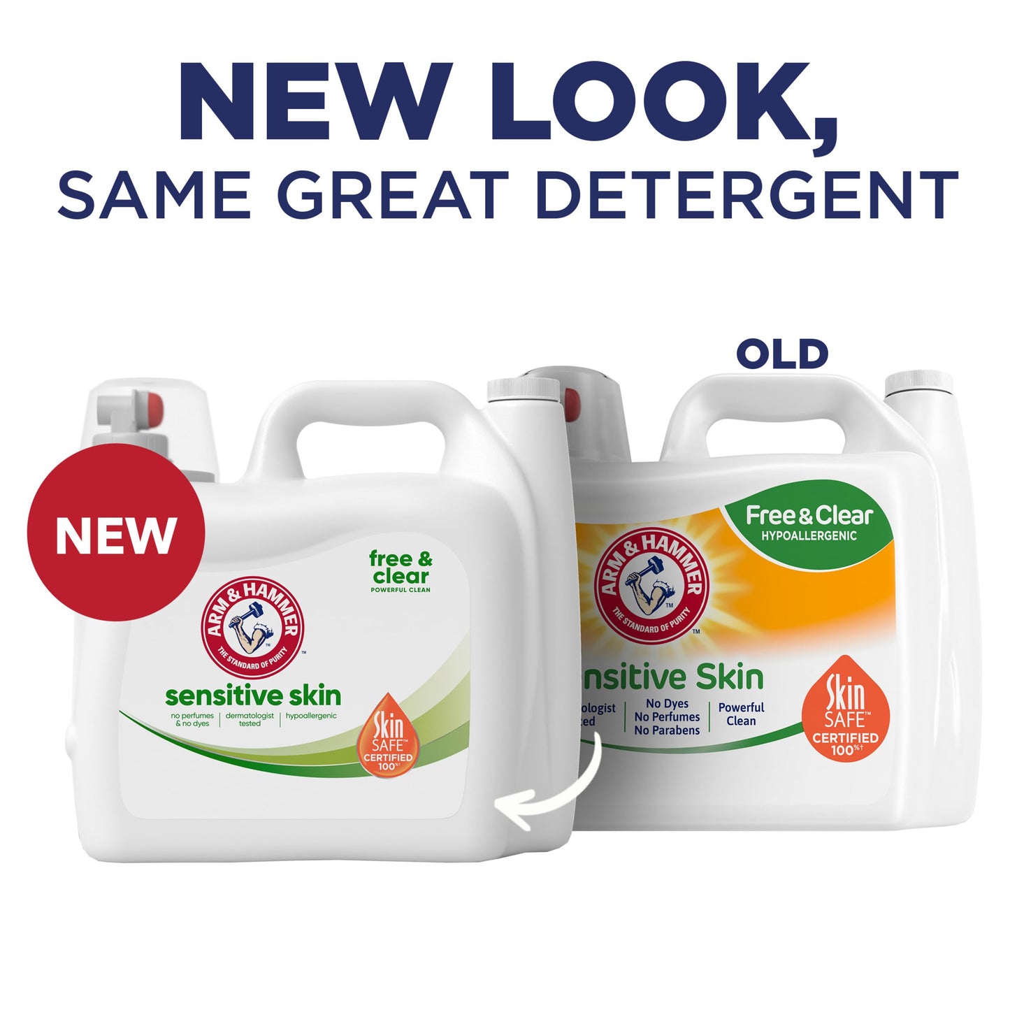 ARM & HAMMER Sensitive Skin Free & Clear, 140 Loads Liquid Laundry Detergent, 140 Fl oz