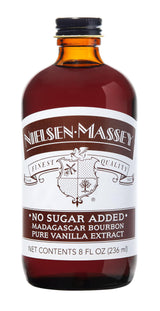 Nielsen-Massey No Sugar Added Madagascar Bourbon Pure Vanilla Extract for Baking and Cooking, 8 Ounce Bottle