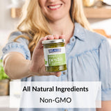 DeLallo Traditional Basil Pesto, Made in Italy, Gourmet Spread, Ready to Use Pasta Sauce, Made with Fresh Ligurian Basil, Olive Oil, Pine Nuts,