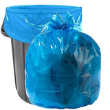 Aluf Plastics Heavy Duty 55 Gallon Blue Trash Bags - (Value 50 Pack) - 1.5 MIL equivalent Industrial Strength Plastic 35" x 55" for 50-55 Gal Cans