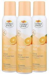 Citrus Magic Odor Eliminator Air Freshener Spray for Home, Orange Blast, 3-Ounce, Pack of 3