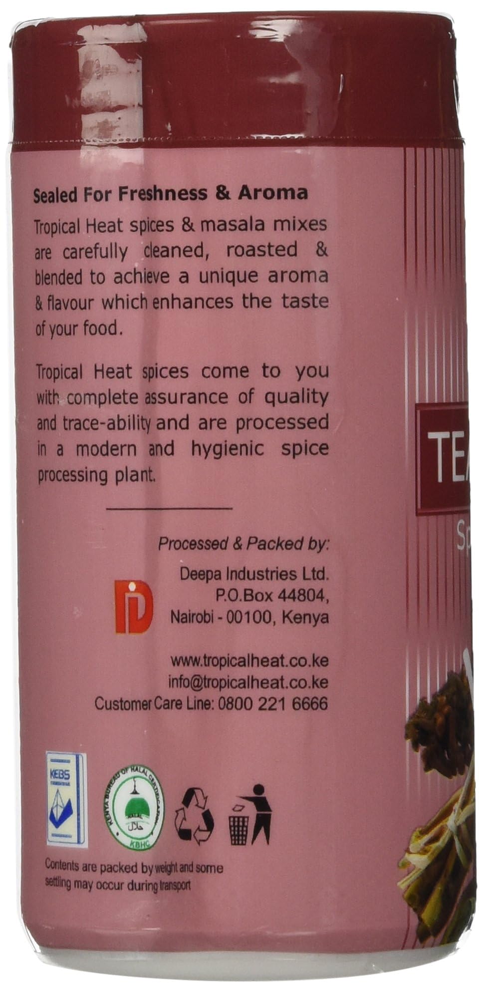 Tropical Heat Kenyan Tea Masala,3.53oz, 1pack