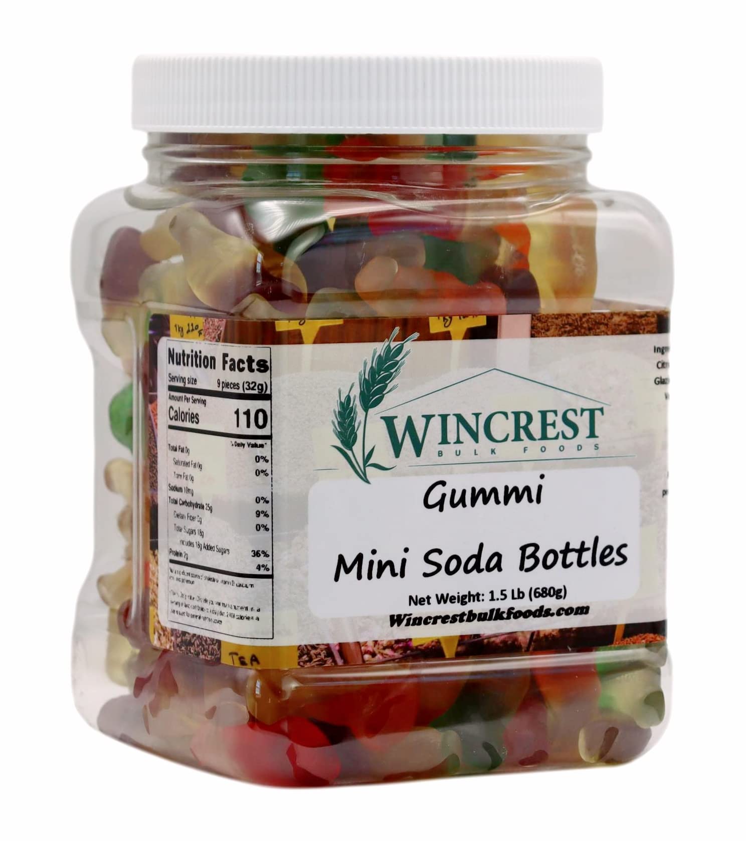 Gummi Mini Soda Bottles || Gummy Candy - 1.5 Lb Tub