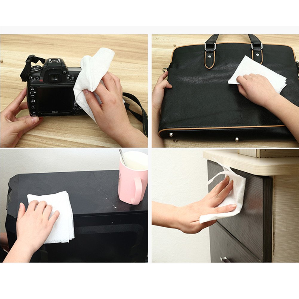 ZaH 100pcs Cleaning Paper Electrostatic Paper Mop Disposable Paper Clean Dust & Hair for Floor, Window, Camera, TV, Wall & Door (Paper)