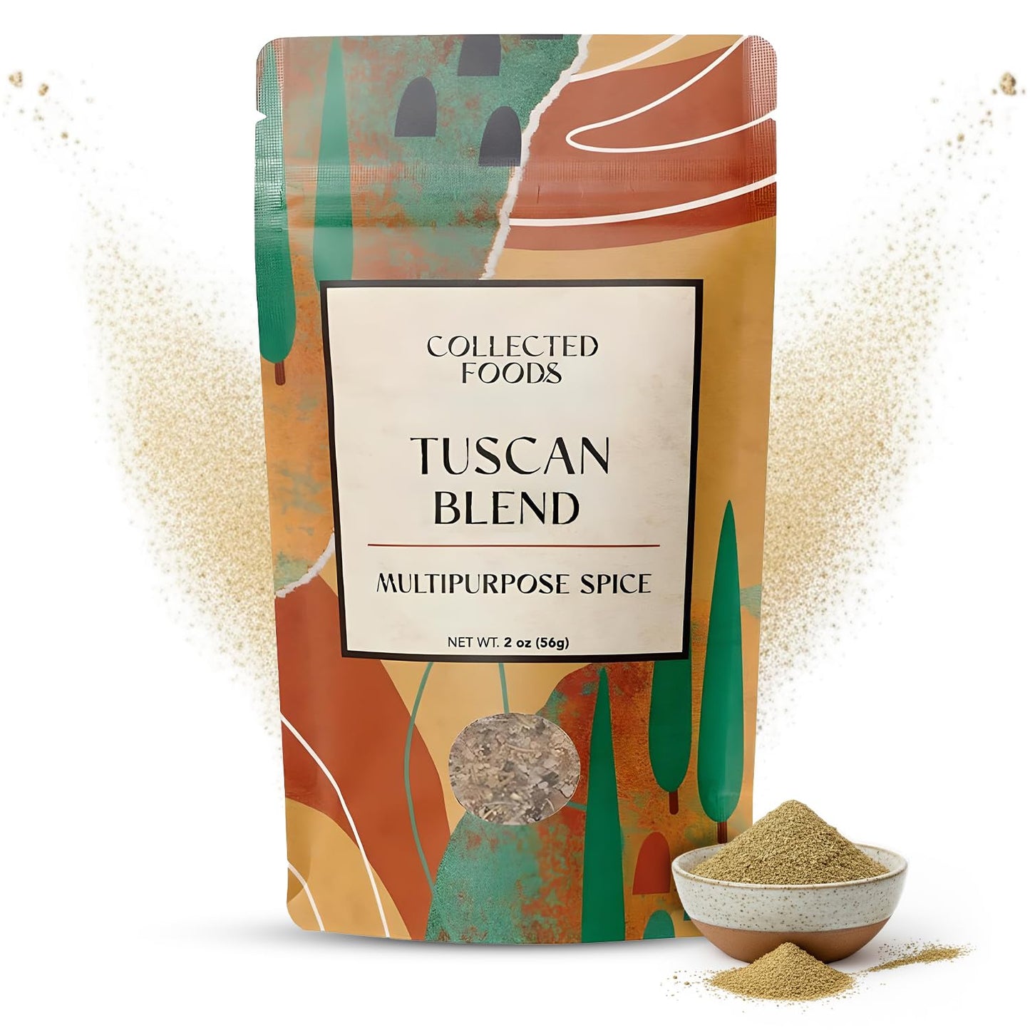 Collected Foods Italian Tuscan Seasoning | All-Natural Spice Blend | Small Batch Mix for Grilling, Pasta, Vegetables, Dressings & Olive Oil Dipping |