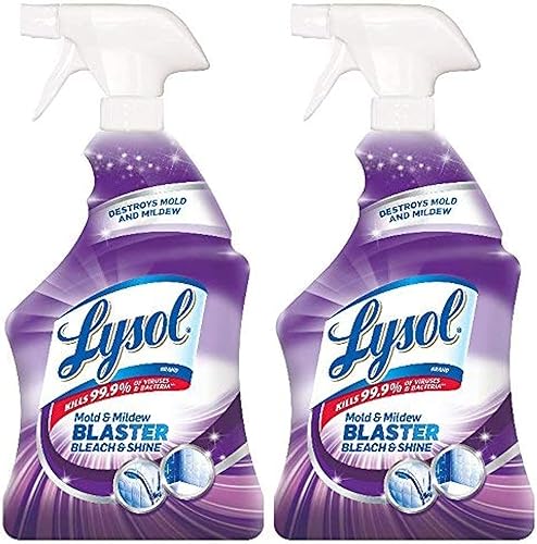 Lysol Mold and Mildew Remover, 2 Pack Bathroom Cleaner Spray, Whitens and Removes Soap Scum and Stains on Tiles, Grout, Bathtubs, Toilets, Sinks, 32