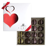 Fames Assorted Chocolate Gift Box - Handcrafted Kosher Dairy-Free Chocolates - Valentine’s Day Gift with Marzipan, Super Berry, Lemon Zest & Coffee