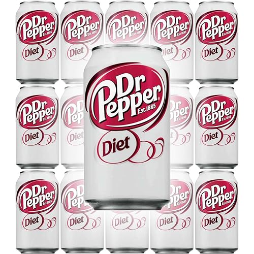 Diet Dr Pepper Soda, 12 Fl Oz Can (Pack of 15, Total of 180 Oz)