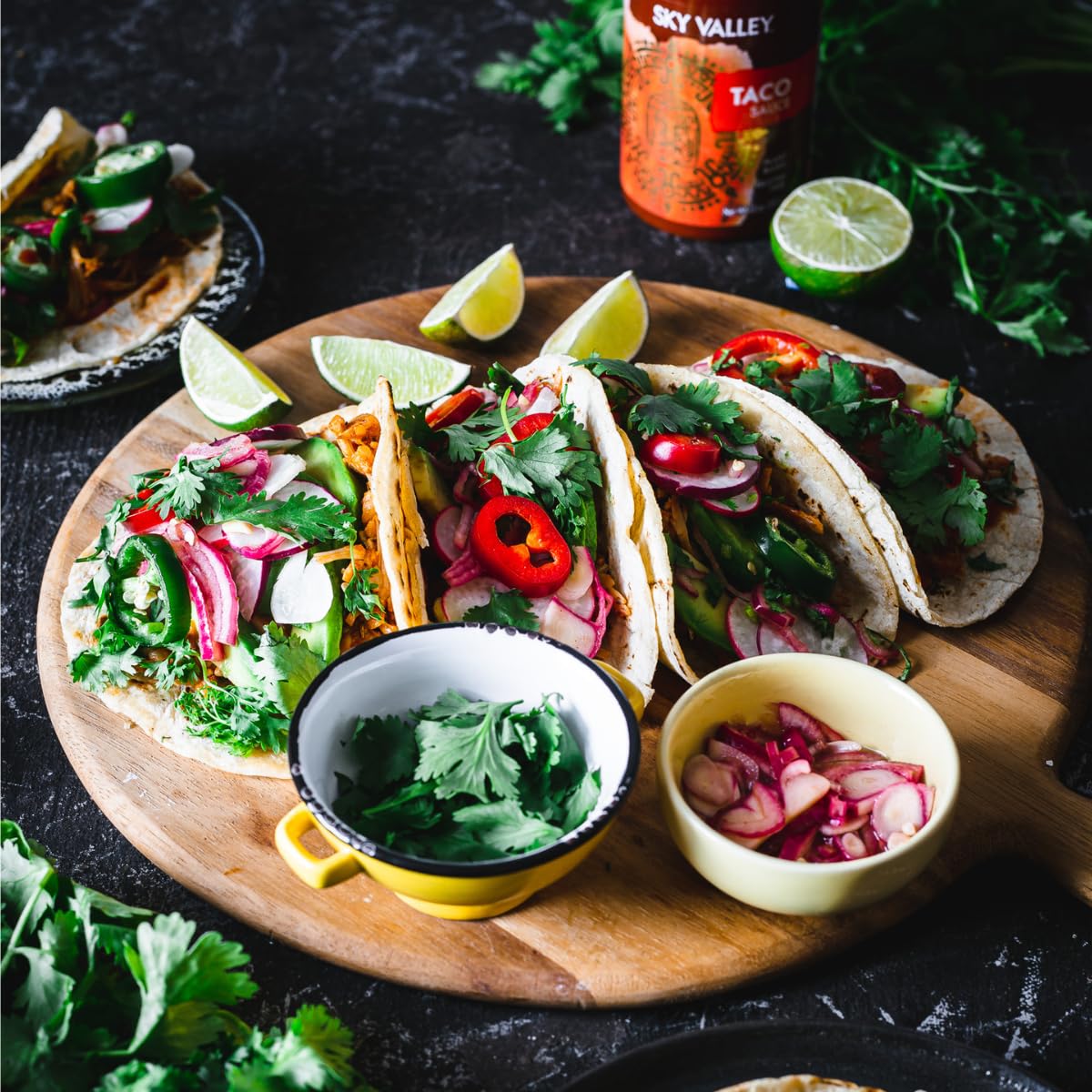 Sky Valley Taco Sauce - Medium heat, Taco Hot Sauce, Gluten Free, Vegan, Keto, Non-GMO, Verified, Made with Tomatoes, Cayenne Peppers and Traditional