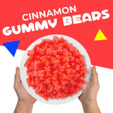 Cinnamon Bears | 1 Pound Bag | Cinnamon Candy | Gelatin Free Red JuJu Bears | Classic Sweet and Spicy Gummies | Gummy Candy | Nostalgic Chewy Candy