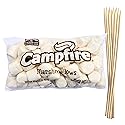 1 Pound of Large White Marshmallows with Bonus Roasting Sticks - Made with Natural Vanilla, No Artificial Flavors - Great for Campfires, S'Mores, Rice