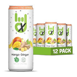 Superior Energy Electrolytes Drink Zero Calories - Energy Drink Zero Sugar - Mango Ginger Flavor, 90mg Natural Caffeine - Pack of 12 (12 fl oz each)