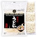 Unha’s Japanese Sanuki Fresh Udon Noodles, Jumbo Chewy Noodles, No Soup Included, Quick and Easy, 22 oz (200g × 3 Packs) Pack of 1