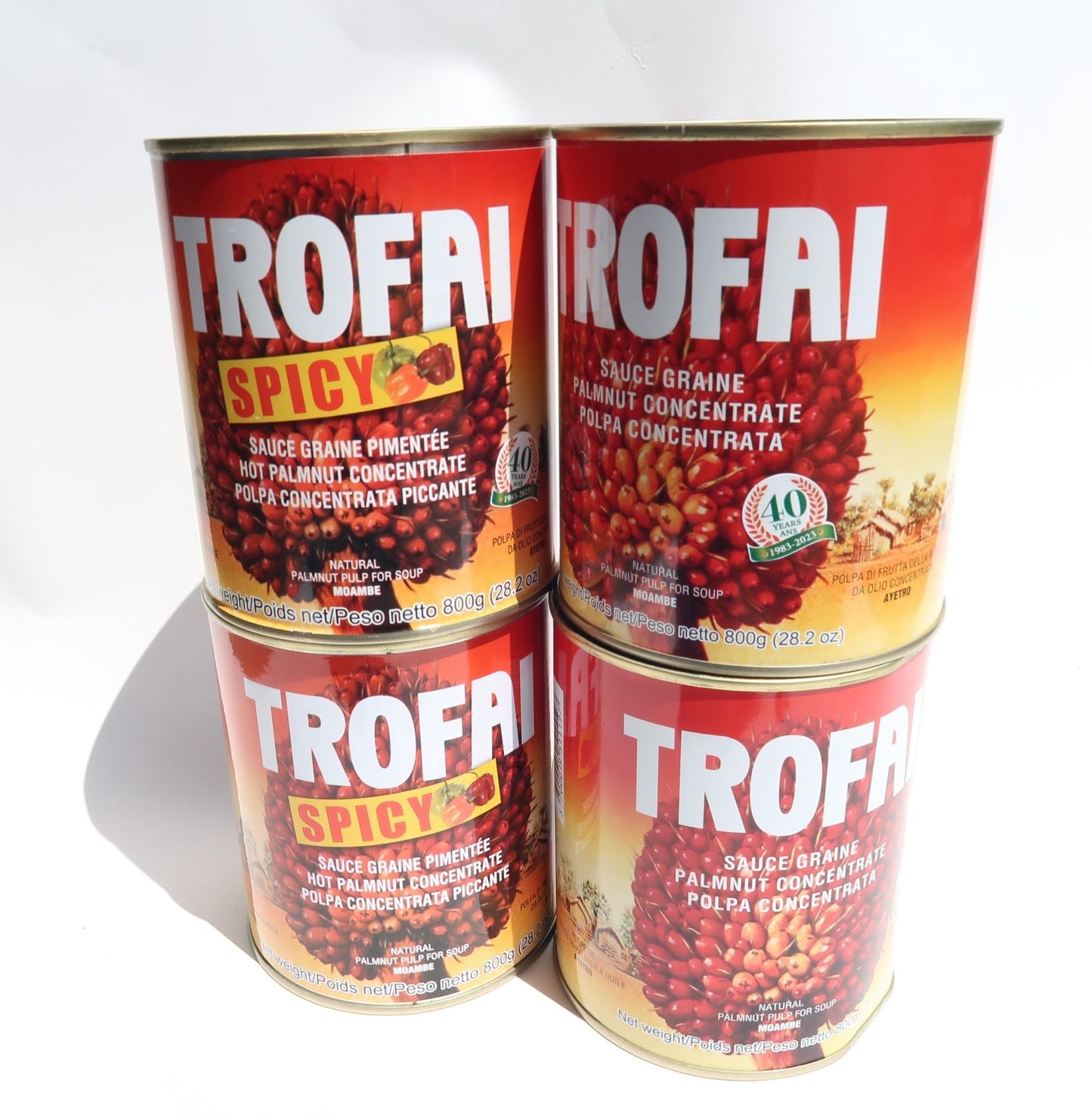 nireds foods Trofai Spicy Sauce 4x800G *Natrual pulp for soup moamabe.