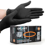 UNVERT Nitrile Disposable Gloves - Heavy Duty 6 Mil Premium Quality, Latex-Free Protection for Cleaning, Cooking, and More (Large)